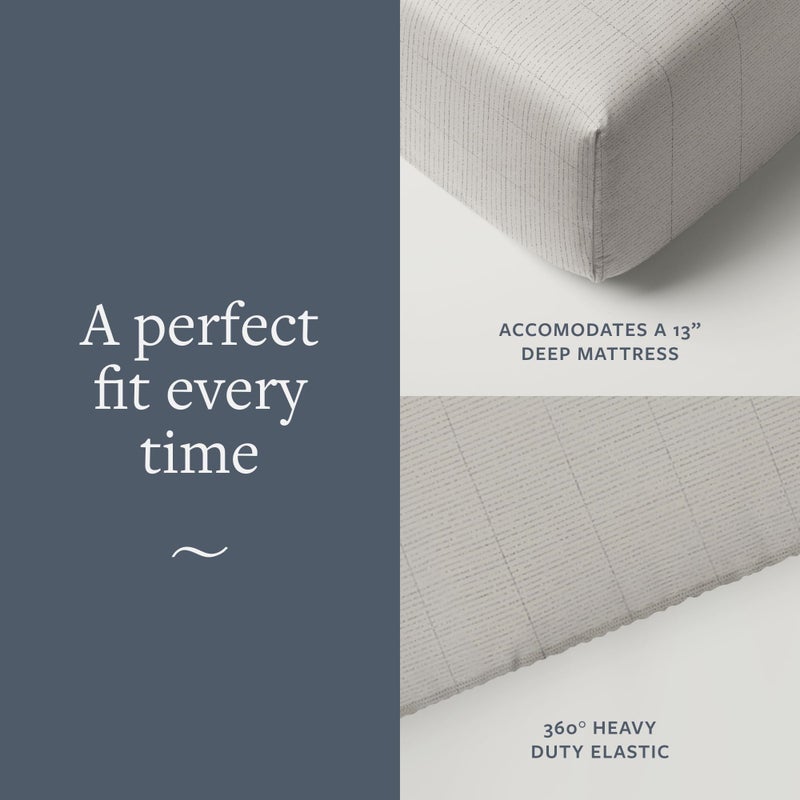 GroundLuxe GroundLuxe Organic Fitted Grounding Sheet in Gray for a King Size Bed  - Image 3
