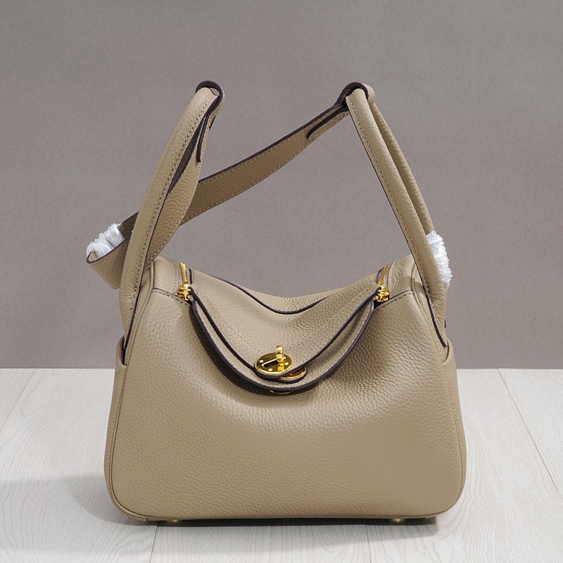Autumn New Genuine Leather Crossbody Small Bag Top Layer Cowhide Mini Doctor Bag Shoulder Bag Women'S Bag Fashionable Small Square Bag - Image 2