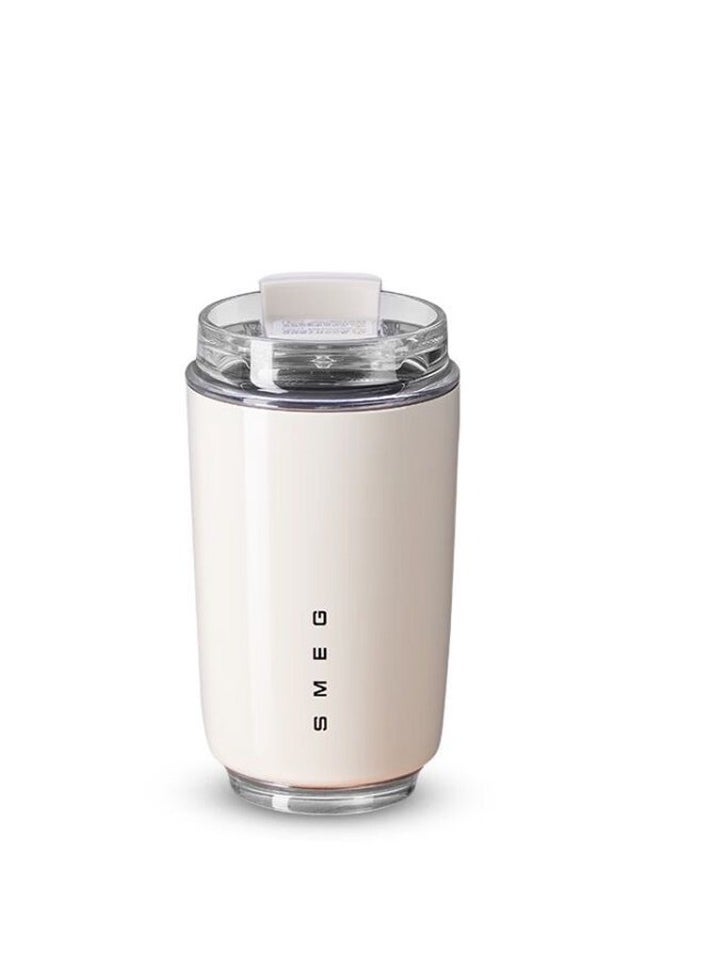 smeg - Travel Coffee Mug, Insulated Beverage Cup With Leakproof Lid, Long Lasting Coffee Tumbler With Lid And Straw, Travel Coffee Thermos White - Image 1