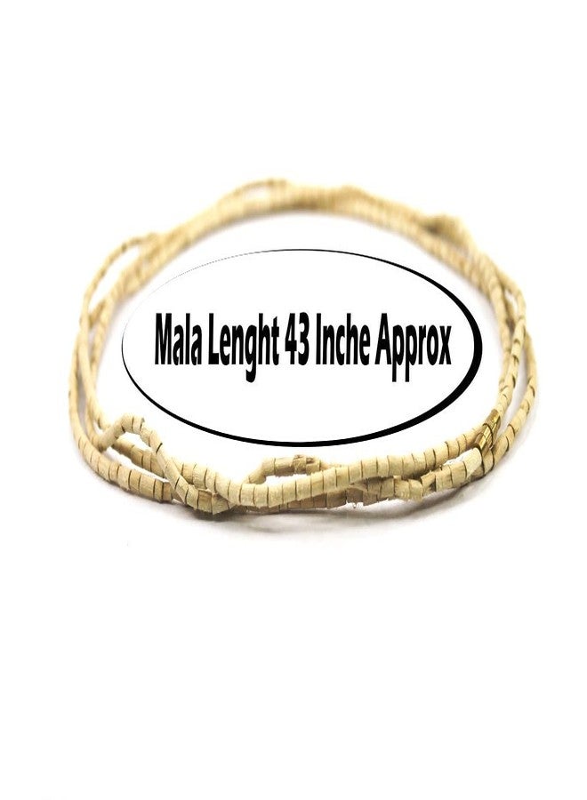 IS4A Tulsi Neck Beads 3X Long Mala (Necklace) Krishna Holy Basil Wood 2 mm Beads for Body & Soul of All Impure Karma & Thoughts - Image 3