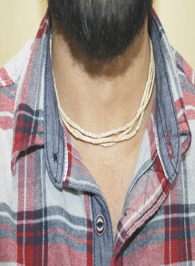 IS4A Tulsi Neck Beads 3X Long Mala (Necklace) Krishna Holy Basil Wood 2 mm Beads for Body & Soul of All Impure Karma & Thoughts - Image 4