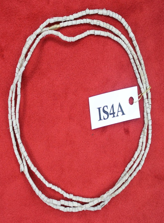 IS4A Tulsi Neck Beads 3X Long Mala (Necklace) Krishna Holy Basil Wood 2 mm Beads for Body & Soul of All Impure Karma & Thoughts - Image 2