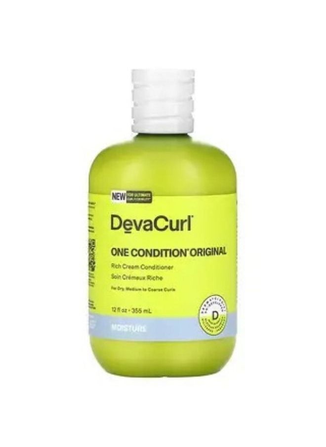 DevaCurl - DevaCurl One Condition Original Rich Cream Conditioner For Dry Medium to Coarse Curls 12 fl oz 355 ml - Image 1