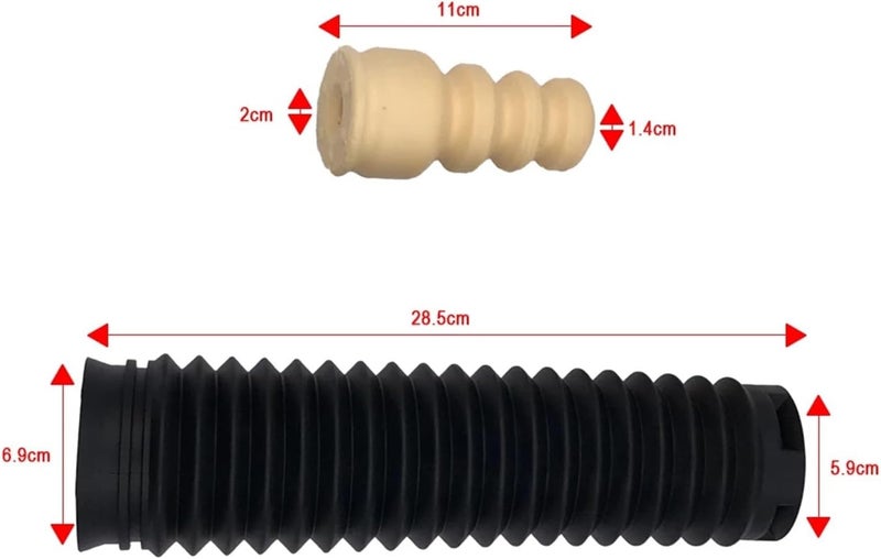 DEMULAX Car Rear Shock Absorber Buffer Rubber Boot Set - Image 2