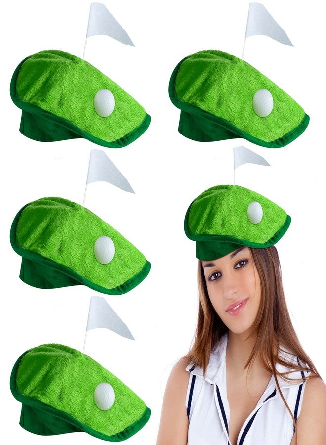 Berlune Funny Novelty Golfer Beret Hat with Golf Ball Flag for Party Costume Accessories and Supplies (4 Set) - Image 1