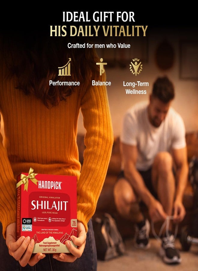 اختيار يدوي راتنج شيلاجيت نقي من جبال الهيمالايا | 75% حمض الفولفيك، أكثر من 85 نوعًا من المعادن النادرة | مكمل شيلاجيت طبيعي 100% | 30 غرام | غير معدل وراثيًا، خالٍ من الغلوتين | هدية مميزة للرجال والنساء | هدية للشريك - Image 2