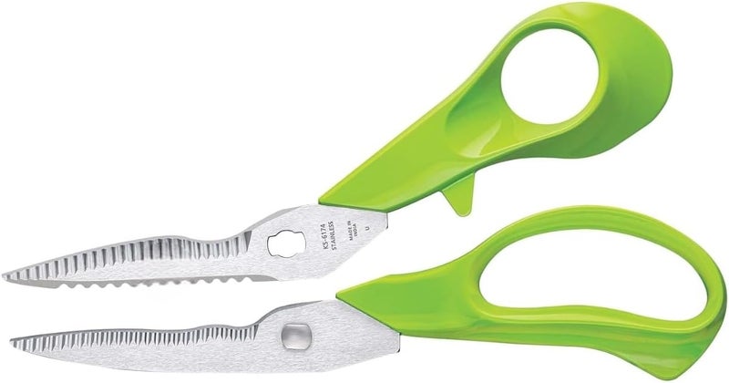 FITTO 5 in 1 Multi-Purpose Stainless Steel Detachable Kitchen Scissors with Classic Kitchen Knife, Serrated Blade, Fish Scaler, Bone Cutter, Ergonomic Handle – Essential Kitchen Tool Set - Image 3