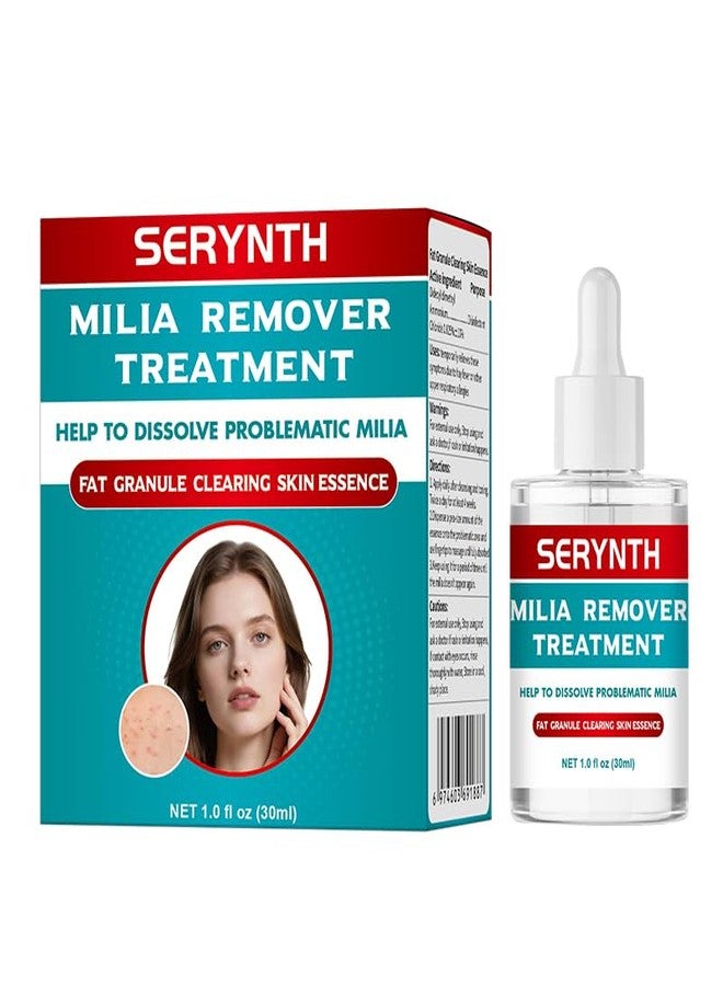 SERYNTH Premium Milia Remover Serum for Eyes & Face — Salicylic Acid Treatment for Stubborn Milia, Fat Granules & Bumps — Gentle Non-Irritating Spot Treatment Serum — Lightweight, All Skin Types (30ml) - Image 1