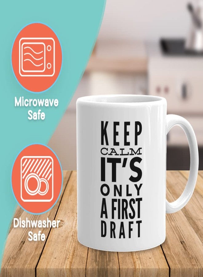 Bubble Hugs Writer Coffee Mug 11 oz White, Keep Calm Author Screenwriter Columnist Novelist Journalist - Image 2