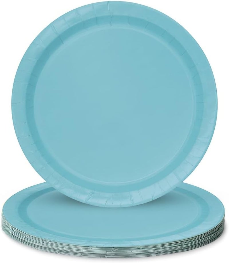 Unique Elegant Disposable Paper Terrific Teal Round Dinner Plates  9 16 Ct  Easy Cleanup and Quick Tidying Up  Perfect for Parties and Events - Image 1
