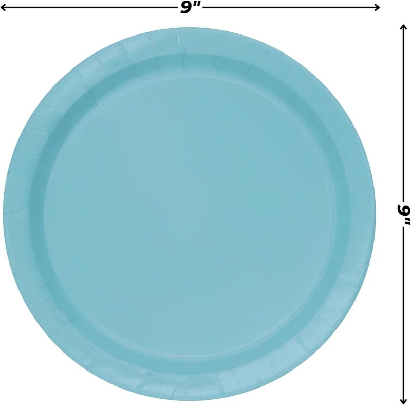 Unique Elegant Disposable Paper Terrific Teal Round Dinner Plates  9 16 Ct  Easy Cleanup and Quick Tidying Up  Perfect for Parties and Events - Image 3