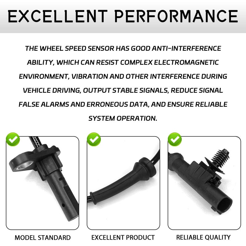 Eponcia ABS Wheel Speed Sensor Rear Left, Automotive Replacement Anti-Lock Brake Speed Sensors 3630050U2010, Left Rear Wheel Speed ABS Sensor Sensing Device Cable Direct Fit Heyue Models Brake System - Image 3