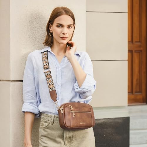 Telena Small Crossbody Bags For Women Vegan Leather Crossbody Purse With Adjustable Wide Strap For Daily Life - Image 2