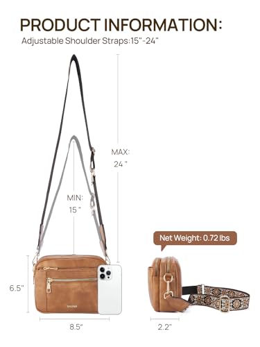 Telena Small Crossbody Bags For Women Vegan Leather Crossbody Purse With Adjustable Wide Strap For Daily Life - Image 3