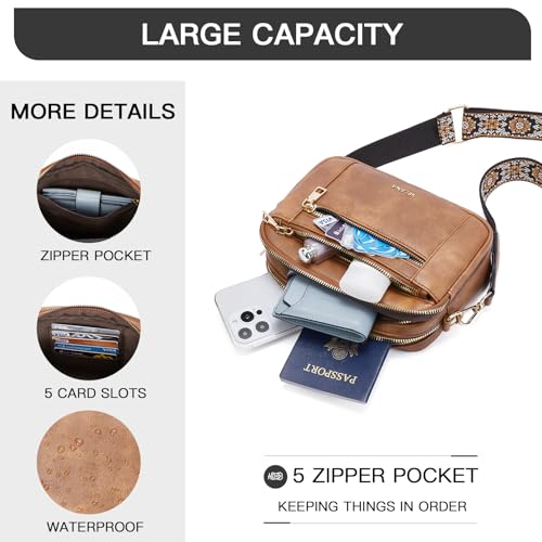 Telena Small Crossbody Bags For Women Vegan Leather Crossbody Purse With Adjustable Wide Strap For Daily Life - Image 4