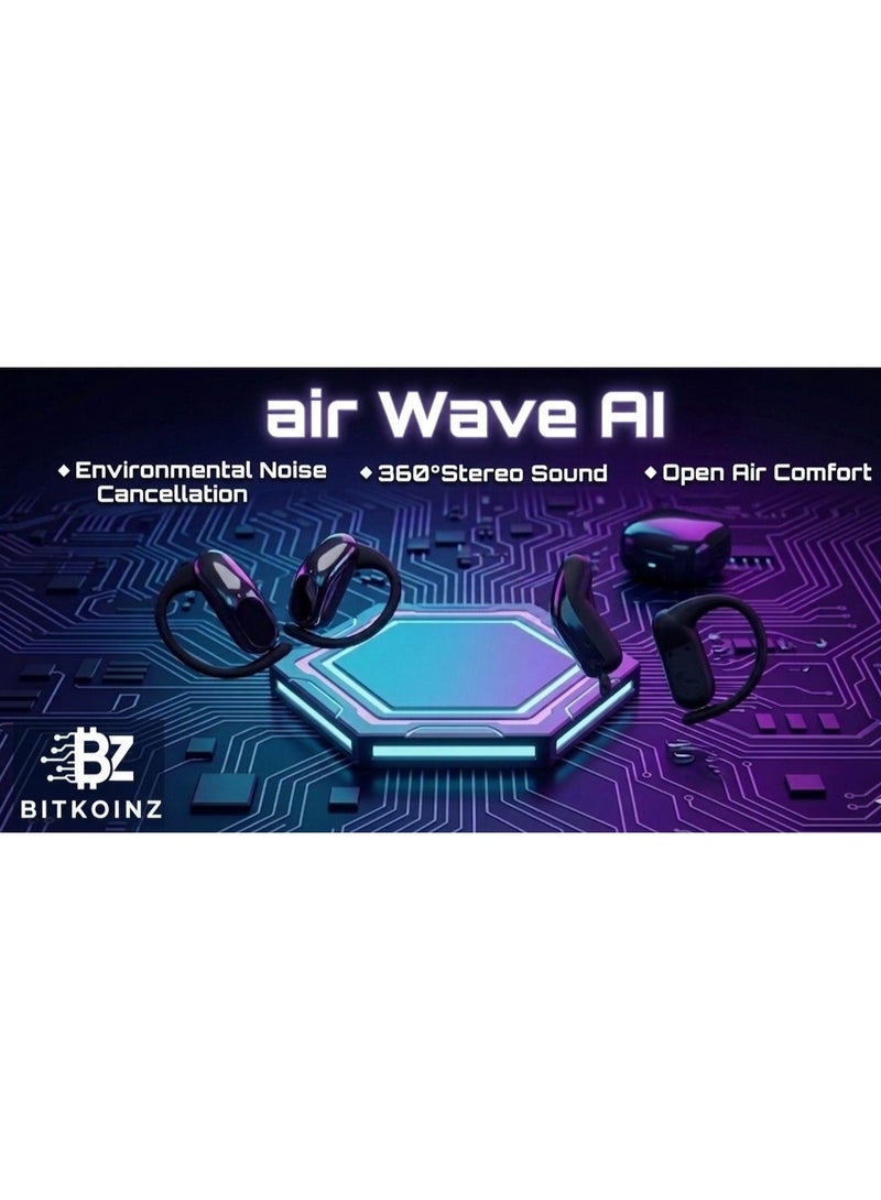 بيتكوينز Bitkoinz Air Wave AI - سماعات أذن لاسلكية حقيقية (ترجمة بالذكاء الاصطناعي) (ضمان لمدة سنة) - Image 3