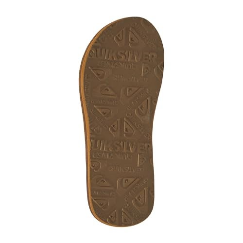 Quiksilver boys Carver Suede Youth Kids Flip Flip Sandal, Tan - Solid, 11 Little Kid US - Image 5