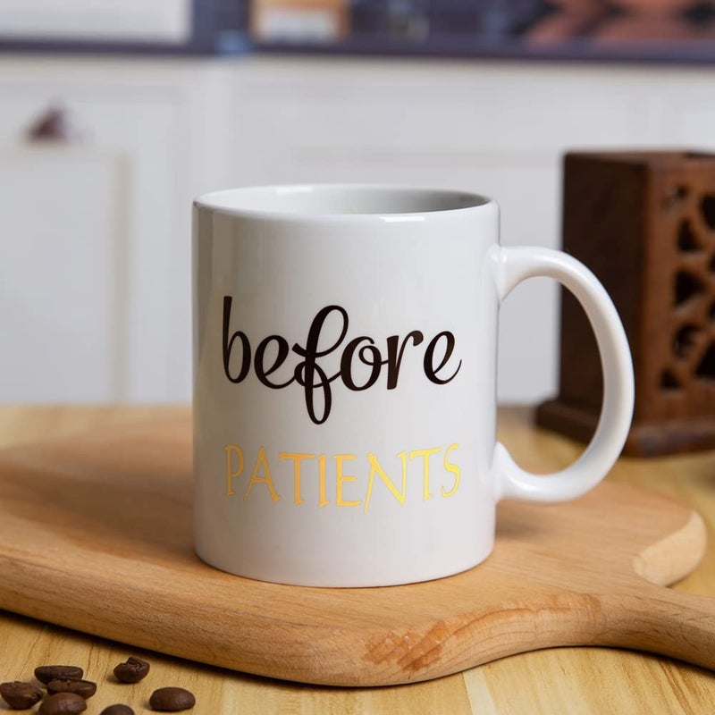 PUGED Before Patients After Patients Because Patients Gift Set 11 oz Coffee Mug 18 oz Stemless Wine Glass and 2 oz Shot Glass for Dentist Doctors Unique Nurses Day Valentines Graduation Gifts (Black) - Image 4