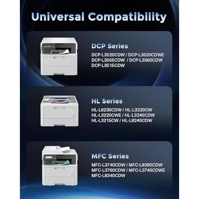 DR248CL DRUM COMPATIBLE WITH BROTHER DR248 DR248CL COMPATIBLE WITH BROTHER HL-L3240CDW MFC-L3740CDWE MFC-L3760CDW DCP-L3560CDW DCP-L3520CDWE DCP-L3555CDW HL-L3220CW HL-L3220CWE (1 BLACK) - Image 3