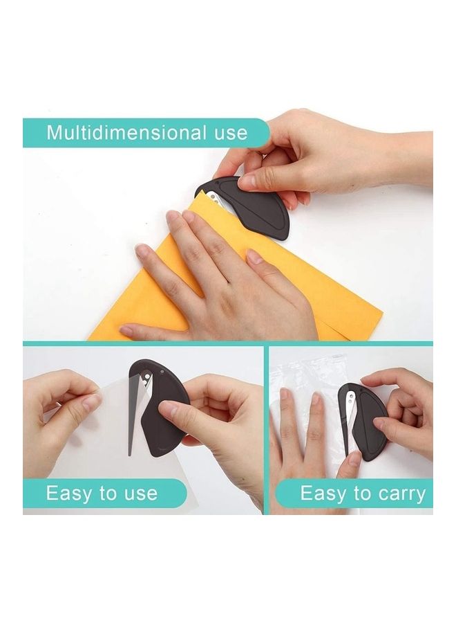 NIBEMINENT 12-Piece Letter Openers With Razor Blade For Envelope Black - Image 2