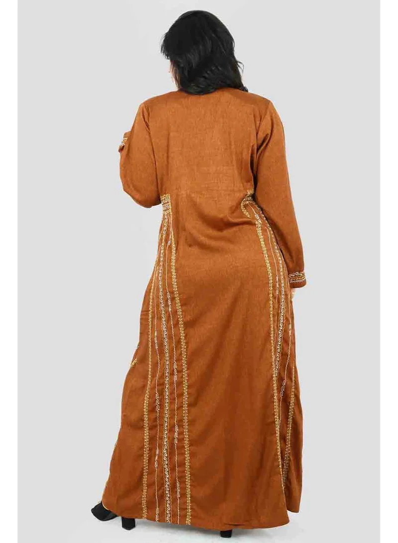 IKKXA Full Sleeve Aary Embroidered Jalabiya | Kaftan