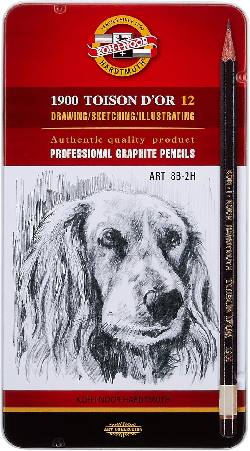 Koh-I-Noor Toison D'Or Graphite Pencil Set (Pack of 12) - Professional Quality for Drawing, Sketching, and Illustrating - Image 1