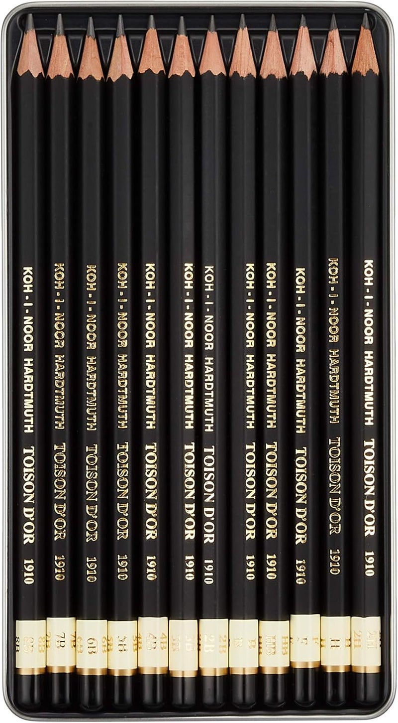 Koh-I-Noor Toison D'Or Graphite Pencil Set (Pack of 12) - Professional Quality for Drawing, Sketching, and Illustrating - Image 2
