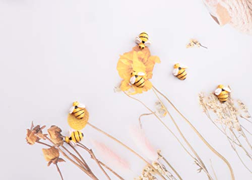 Sowaka 20 Pcs Mini Bee Ornaments Tiny Resin Flatback Embellishment Bumble Bee for Hair Clip DIY Craft Art Project Home Garden Decoration Supplies Jewelry Making Scrapbooking (Large) - Image 3