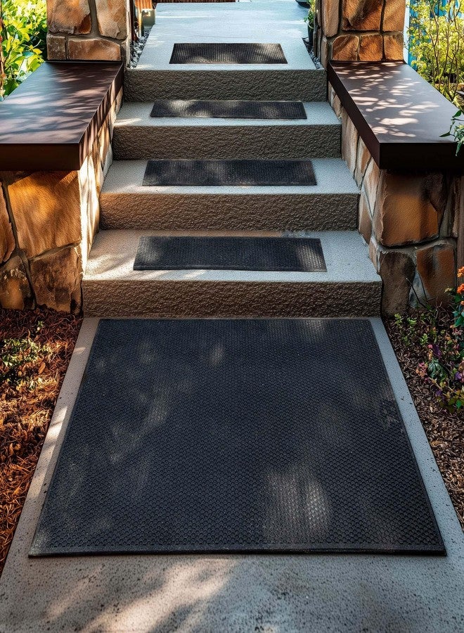 Mohawk Home Indoor Outdoor Heavy Duty Rubber Floor Mat Anti Slip Resturant Kitchen for Garage Garden Industrial Pool Entrance Bar Wet Area 2 Pack (0' 9" x 2' 11" Stairtread) - Image 3