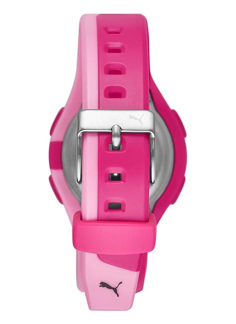 PUMA Unisex Digital Watch With Pink Polyurethane Strap - 3 ATM - PU P6008  - Image 3