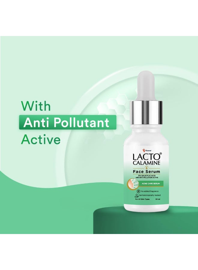 Lacto Calamine 2% Salicylic Acid Serum | 30ml | Face Serum For Acne, Blackheads, Oil control & Open Pores | Serum For Clear Skin | Face Serum for Women & Men | Dermatologically Tested & Fragrance Free - Image 3