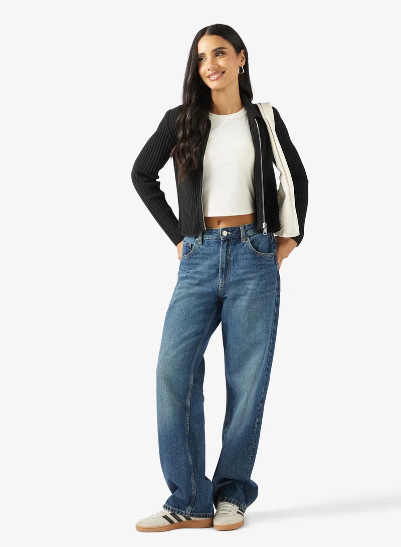 ONLY  Onlelly Life Polo Zip Up Long Sleeve Cardigan for Women | Best Price UAE