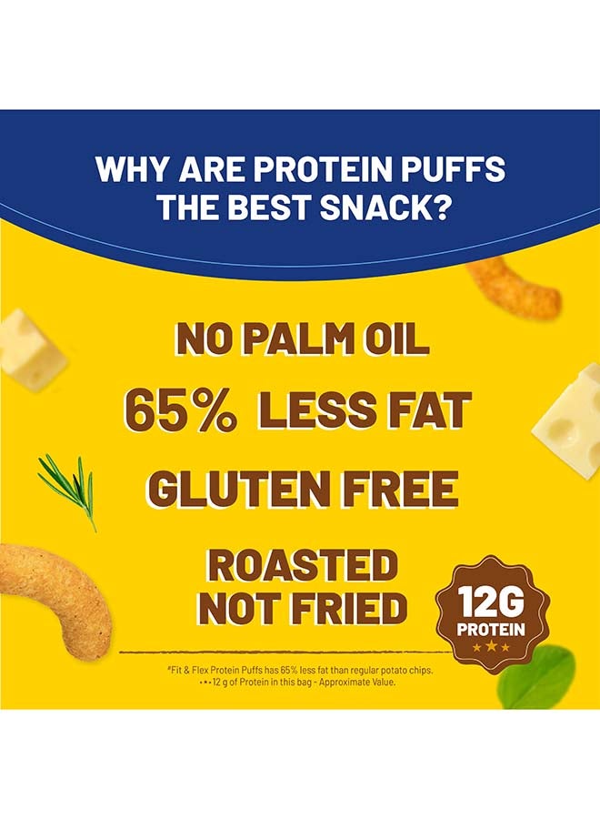 Fit & Flex Protein Puffs | Cheese & Herbs | 12G Protein, Gluten Free, No Palm Oil | 55g - Image 4