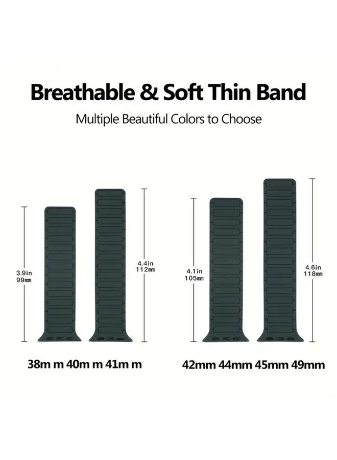 Soft Sport Band For 44mm 45mm 46mm 49mm Watches Black Unisex Strap - Image 4