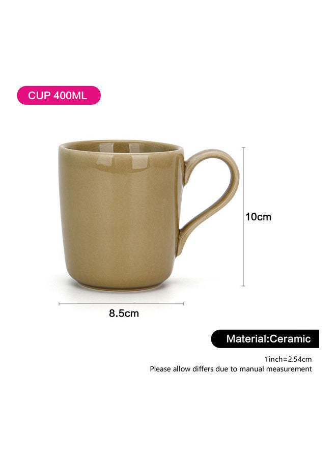 NIBEMINENT Ceramic Cup Brown 400ml - Image 3