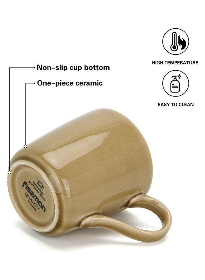 NIBEMINENT Ceramic Cup Brown 400ml - Image 4
