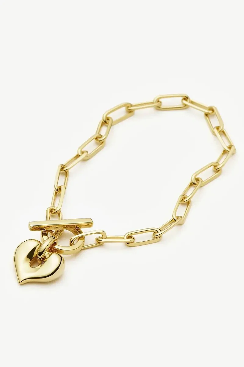 Missoma Wholesale Exclusive Molten Heart T-Bar Chain Bracelet