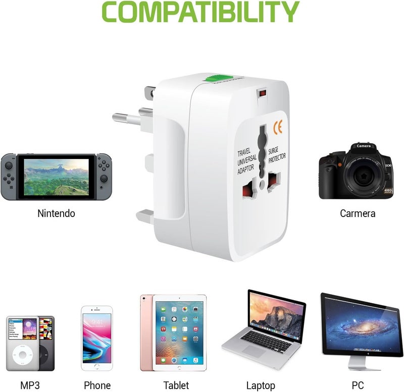 COOLCOLD Portable Worldwide Universal Power Adapter Converter All in One International Out of Country Travel Wall Charger Plug for Wall Plug Input in USA EU UK France Italy Australia India Outlets - Image 4