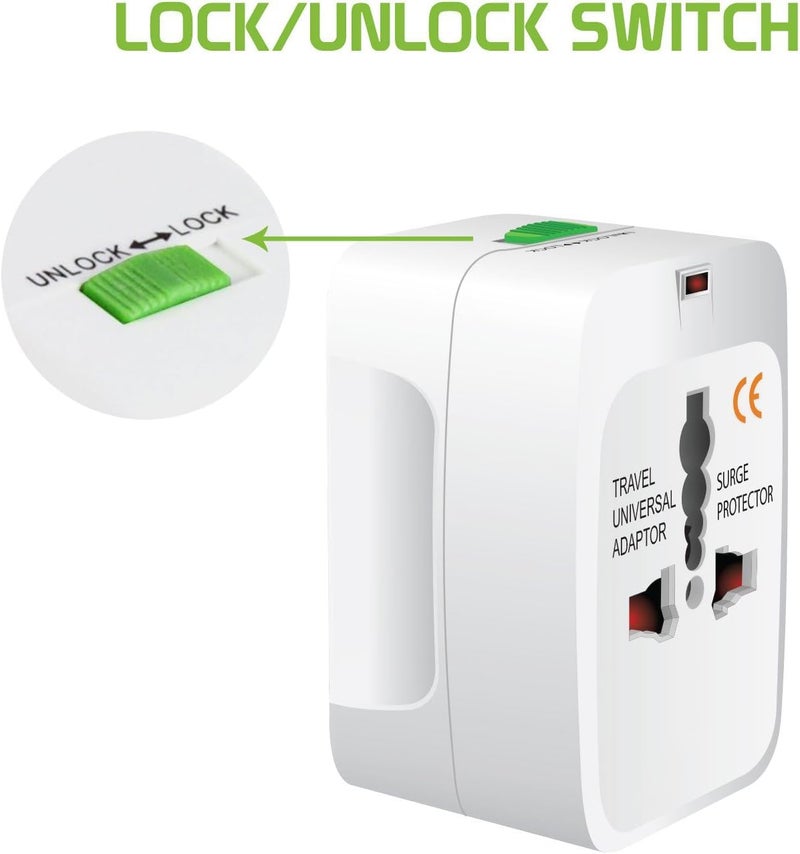 COOLCOLD Portable Worldwide Universal Power Adapter Converter All in One International Out of Country Travel Wall Charger Plug for Wall Plug Input in USA EU UK France Italy Australia India Outlets - Image 5