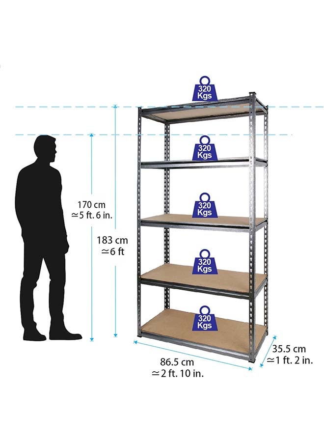 Cameltough Outdoor Metal Storage Shed 9.1 X 6.3 feet, With Shelf Rack and Heavy Duty Storage Box 60 Liters, Garden Shed Combo, Weather Resistant, for Tools Patio Furniture and Garage – CT-205 - Image 5