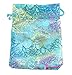 SumDirect 100Pcs 5x7 Inch Blue Coralline Drawstring Organza Bags Jewelry Favor Pouches for Gift Wedding Party Festival - Image 1
