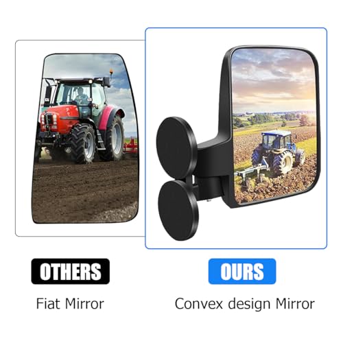 HZEL 2PCS Tractor Mirrors, Strong Magnetic Car Side Mirrors, Automotive Rearview Exterior Mirrors Accessories for Tractors Lift Trucks Small Dozers Golf Cart, Compatible with B BX - Image 4