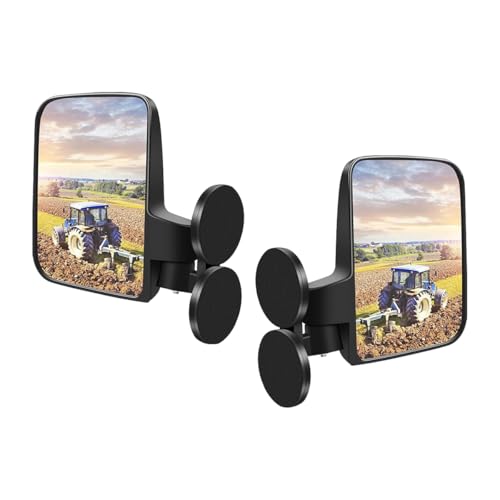 HZEL 2PCS Tractor Mirrors, Strong Magnetic Car Side Mirrors, Automotive Rearview Exterior Mirrors Accessories for Tractors Lift Trucks Small Dozers Golf Cart, Compatible with B BX - Image 1
