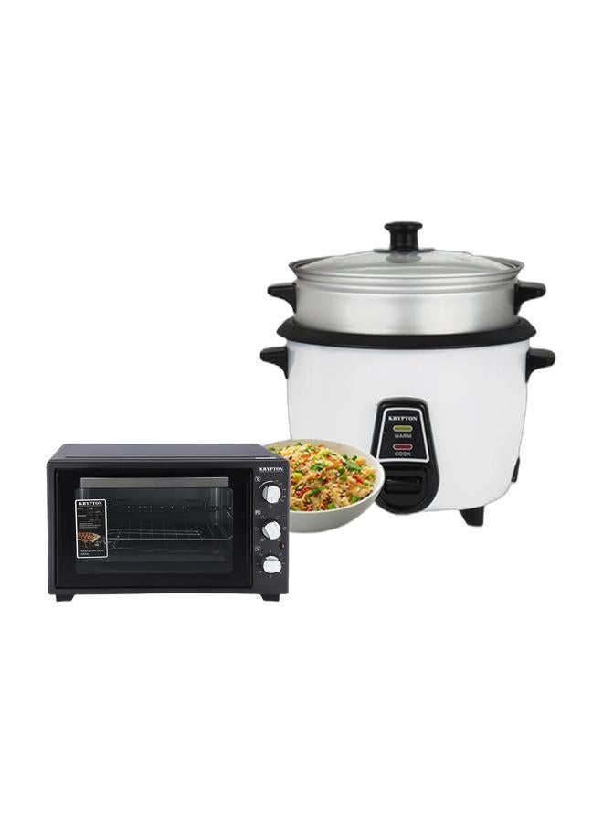 KRYPTON 45L Electric Oven + 1.0L Rice Cooker Combo | Rotisserie, Air Fry, Toast, Steam & Cook | 2000W + 450W | 2 Years Warranty - Image 1