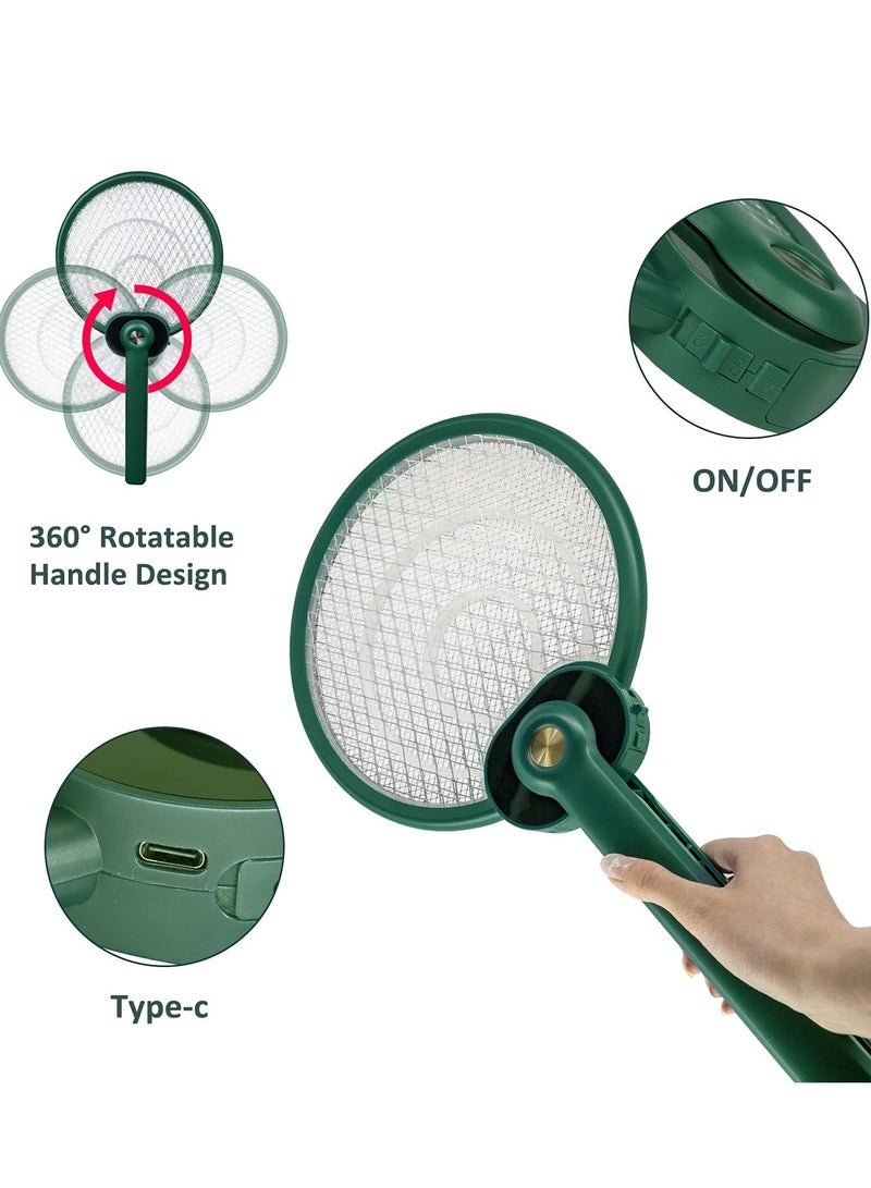 KASTWAVE مضرب حشرات كهربائي قابل للطي 2 في 1 مصيدة حشرات مضرب مصباح قاتل الذباب والبعوض - Image 4