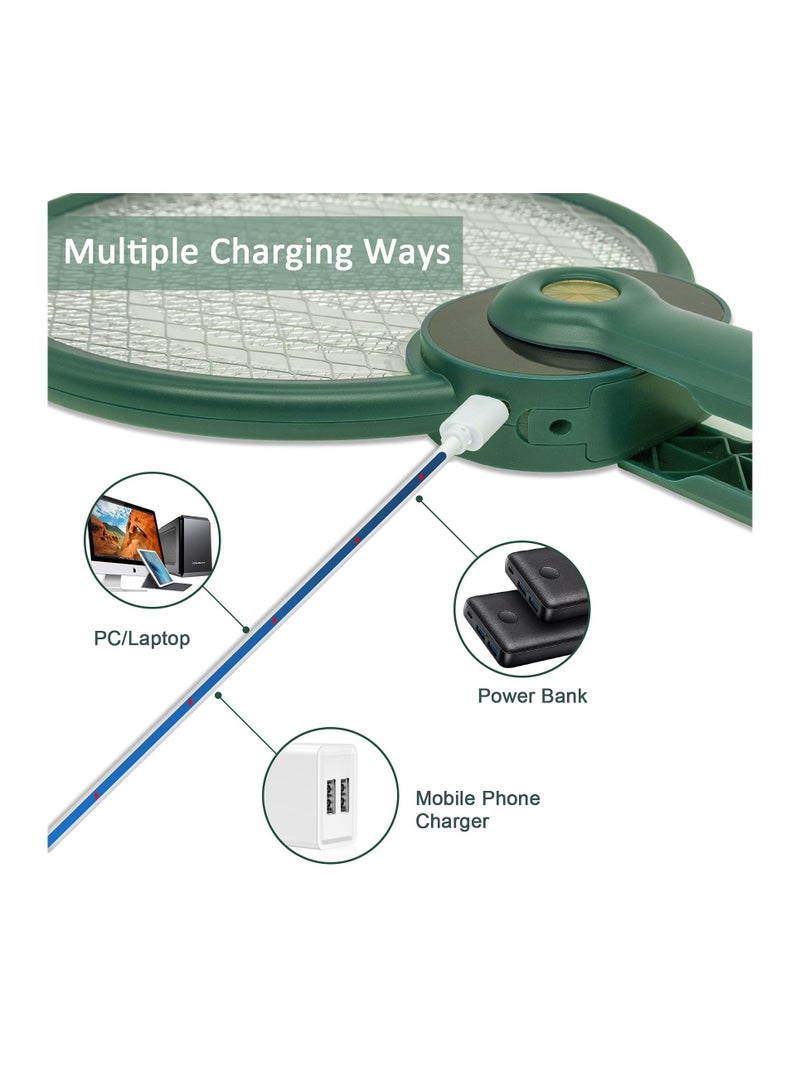 KASTWAVE مضرب حشرات كهربائي قابل للطي 2 في 1 مصيدة حشرات مضرب مصباح قاتل الذباب والبعوض - Image 5