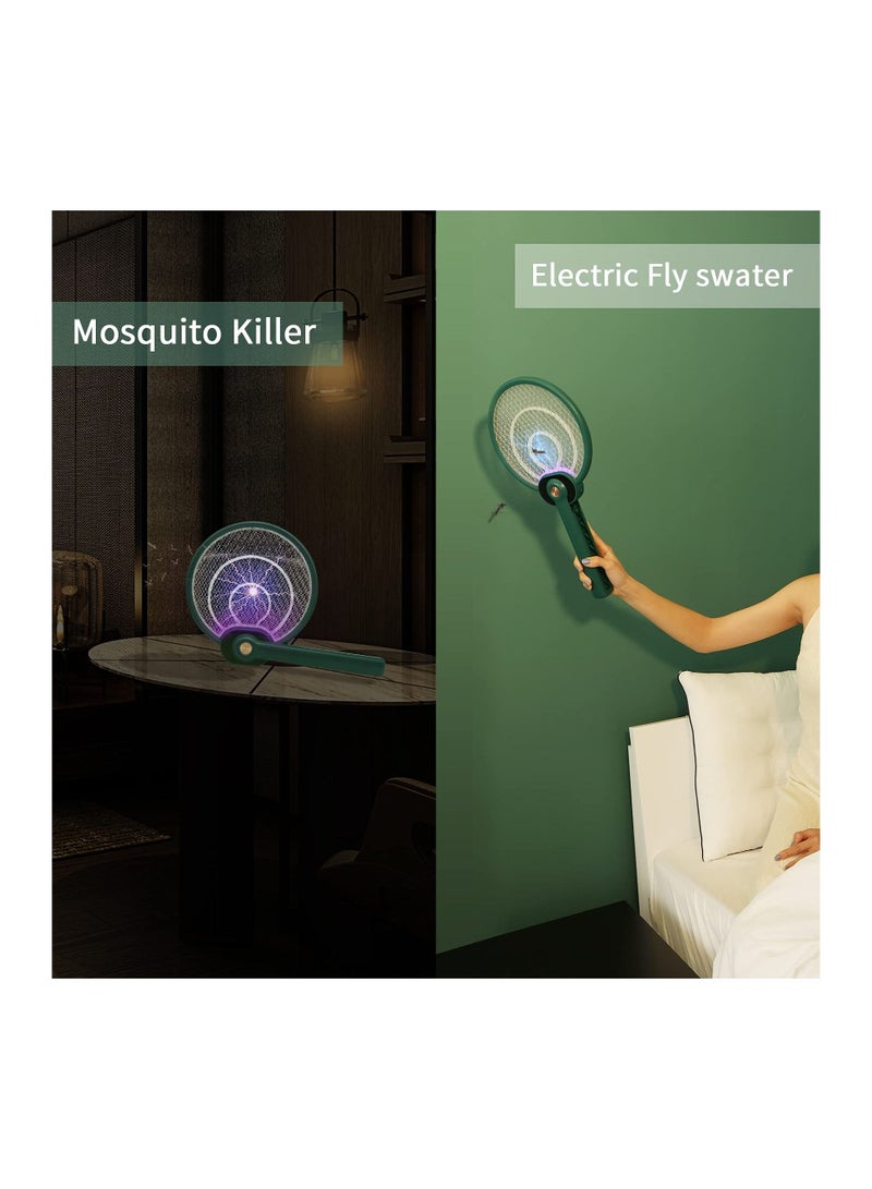 KASTWAVE مضرب حشرات كهربائي قابل للطي 2 في 1 مصيدة حشرات مضرب مصباح قاتل الذباب والبعوض - Image 3