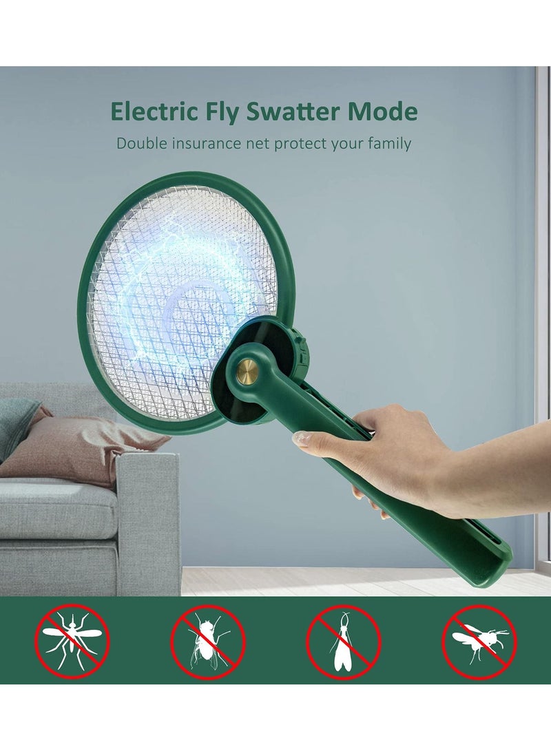 KASTWAVE مضرب حشرات كهربائي قابل للطي 2 في 1 مصيدة حشرات مضرب مصباح قاتل الذباب والبعوض - Image 2