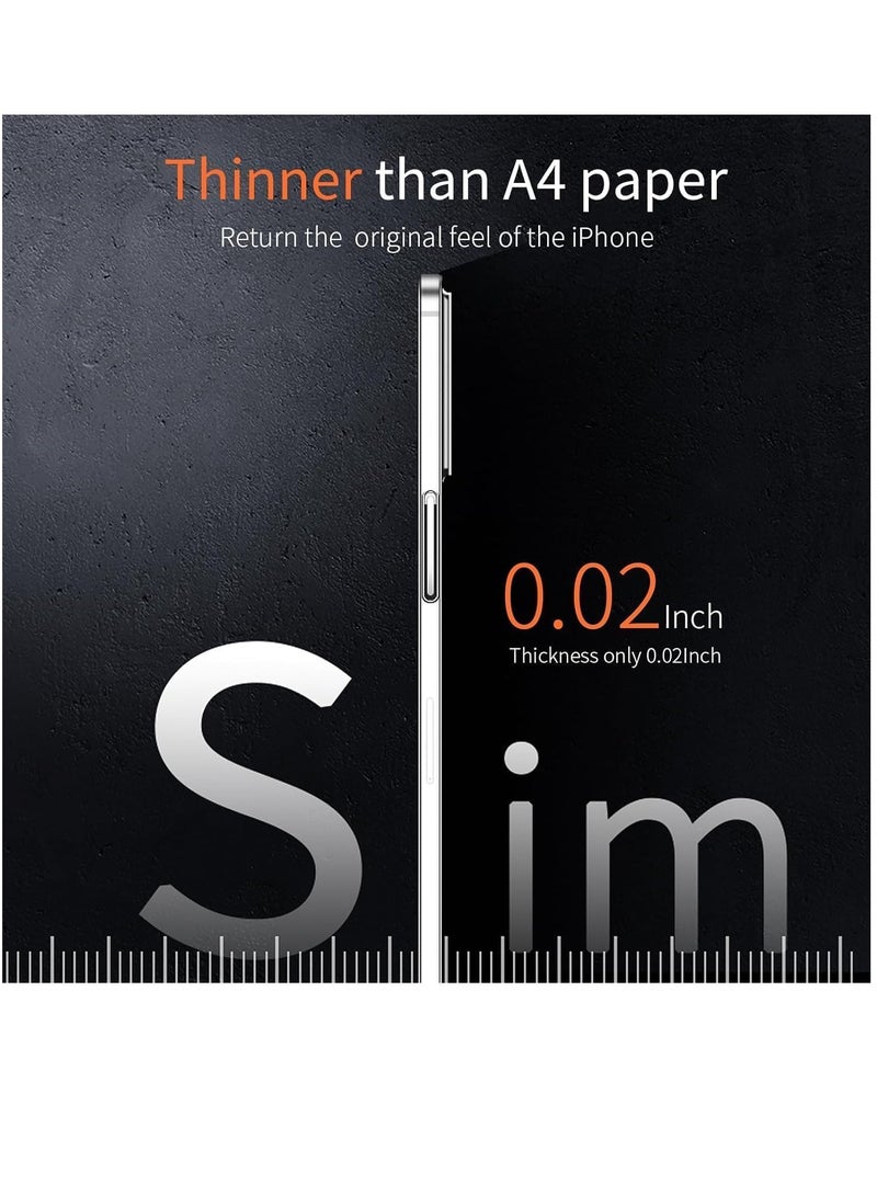 Case Compatible with iPhone 15 Plus Slim Case 0.2mm Fit Lightweight Case Translucent Matte Finish PP Back Cover Protection[Anti-Fingerprints&Yellowing] (Clear) - Image 2