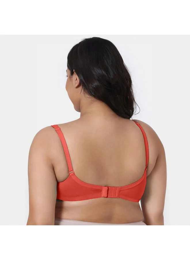 zivame Zivame Lace Detail Bra with Hook and Eye Closure